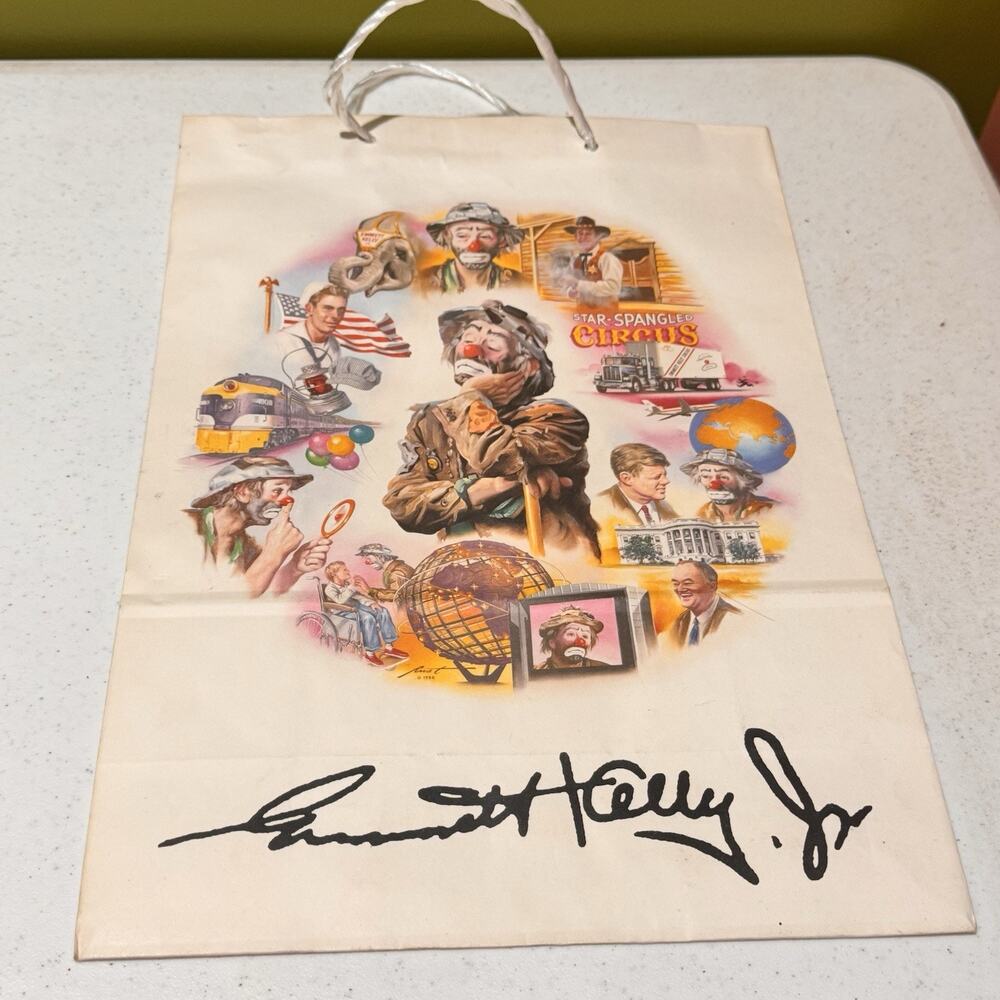 Looking Back D L Rusty Rust Emmett Kelly‎ Jr Commemorative Plate Gift Bag 1988